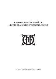 rapport scientifique - EFEO