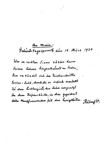 Marie Steiner: Fragment über Goethes Dichtungen «Tasso