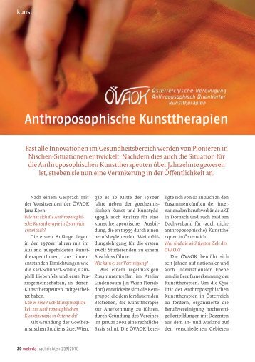 Anthroposophische Kunsttherapien