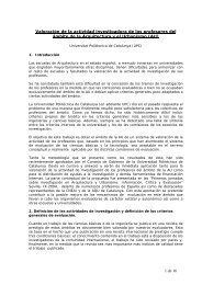 Valoracion de la actividad de investigacion en Arquitectura y ...