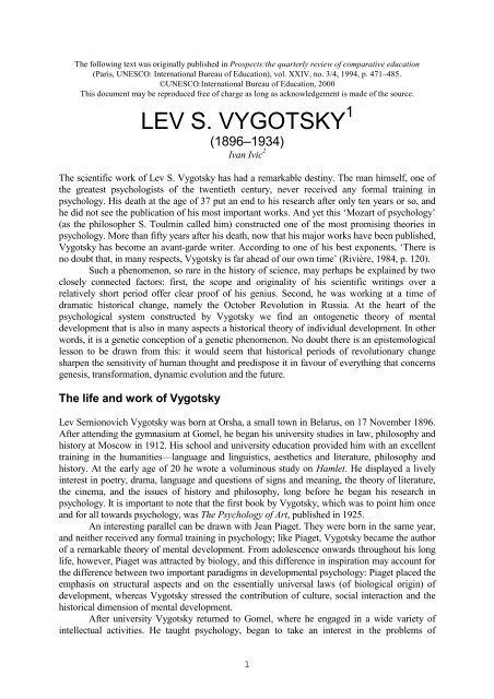 Vygotsky 1968 hot sale