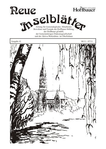 Inselblätter Ausgabe 41 - Hoffbauer Stiftung