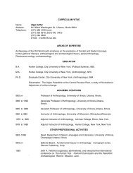 curriculum vitae - Department of Anthropology