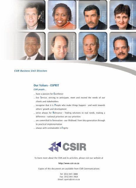CSIR Technology Impact 2002