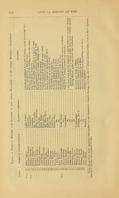 Reports of the Inspectors of Mines of the anthracite coal regions of ...