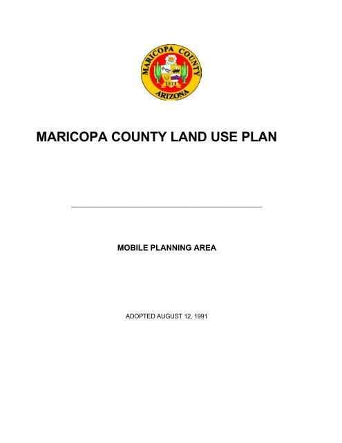 MARICOPA COUNTY LAND USE PLAN