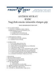 Anthos-Myray nagyfrekvenciás röntgen - Front Dent Kft.