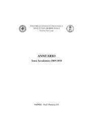 ANNUARIO Anno Accademico 2009-2010 - News dalla Facoltà
