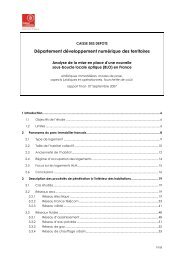 Le rapport d'étude complet - Aménagement Numérique des Territoires