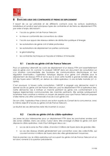 Le rapport d'étude complet - Aménagement Numérique des Territoires