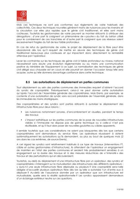 Le rapport d'étude complet - Aménagement Numérique des Territoires