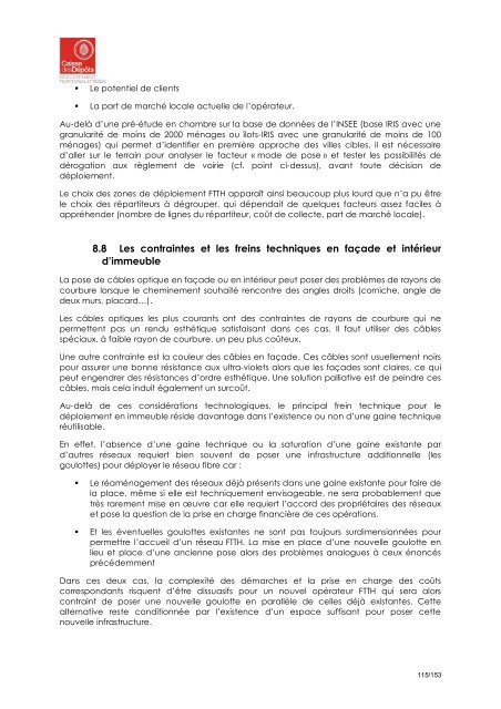 Le rapport d'étude complet - Aménagement Numérique des Territoires