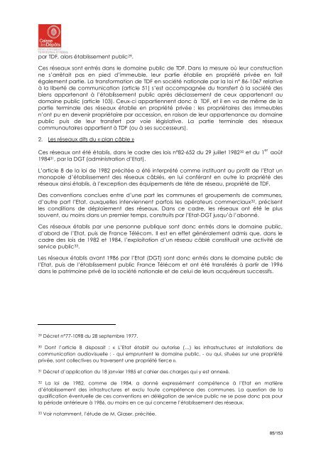 Le rapport d'étude complet - Aménagement Numérique des Territoires