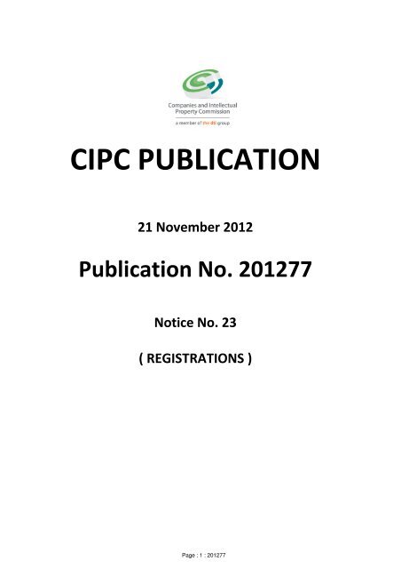 201277 - Notice 23 - (quot;CIPCquot;)is