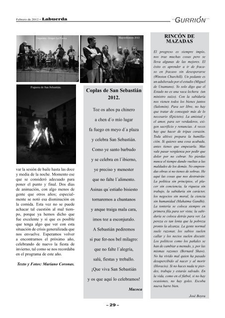 La fiesta de invierno en Labuerda - Revista El Gurrión