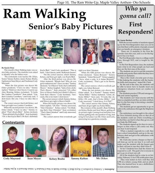 Ram Write-Up - Maple Valley Community Schools