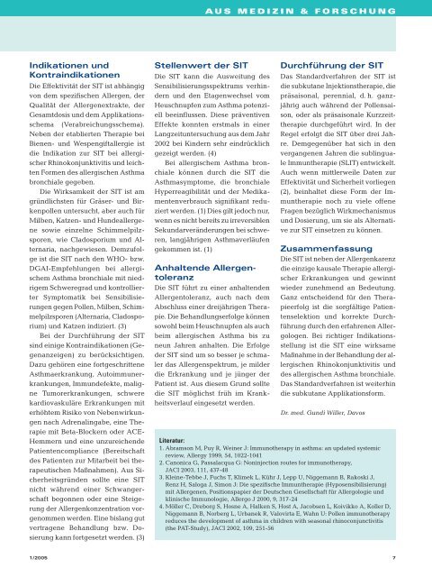 allergie, haut & asthma - Patientenliga Atemwegserkrankungen e.V.