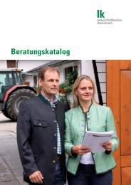 Beratungskatalog LK OÖ - Landwirtschaftskammer Oberösterreich