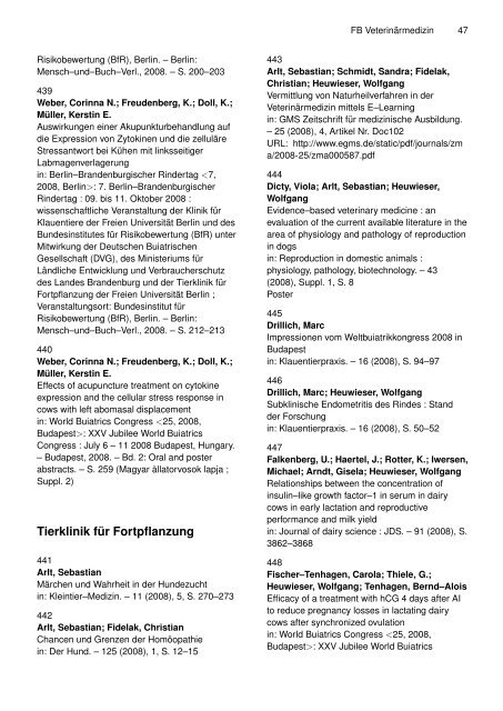 bibliographie - Freie Universität Berlin