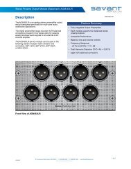 009-0442-00 AOM-8XLR Tech Spec - Savant Dealer Portal