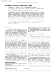 Double-pass acousto-optic modulator system - National Institute of ...