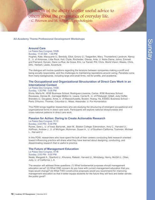 AOM 2010 Theme Magazine - Academy of Management Online