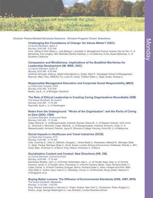 AOM 2010 Theme Magazine - Academy of Management Online