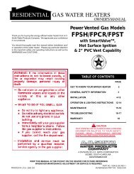 Power Vented Gas Models FPSH/FPCR/FPST with ... - Geisel