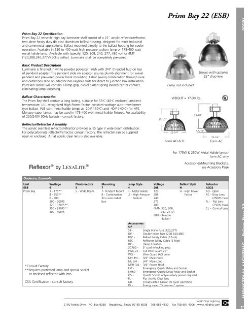 Prism Bay 22 Esb North Star Lighting Prism Bay 22 Esb North Star Lighting