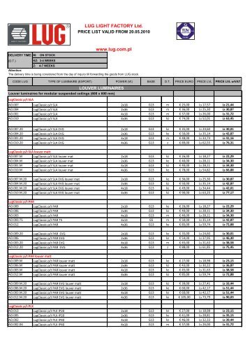 www.lug.com.pl LUG LIGHT FACTORY Ltd.