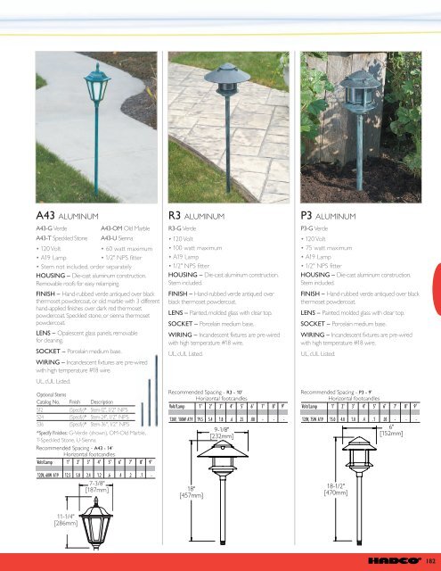 Line Voltage Walkway Lighting