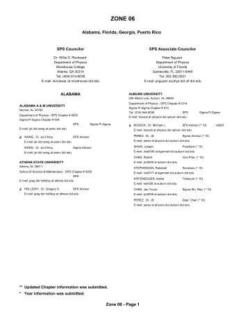 ZONE 06 - Society of Physics Students