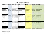 FPD Membership Roster