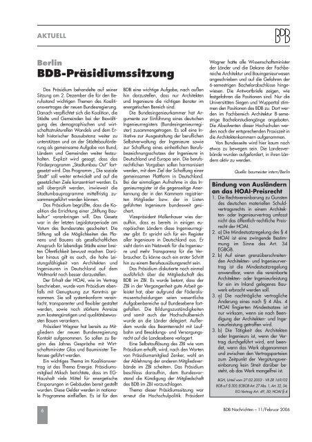 Nachrichten - Bund deutsche Baumeister Landesverband Schleswig ...