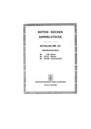 NOTEN · BÜCHER SAMMELSTÜCKE - Schneider-musikantiquar.de