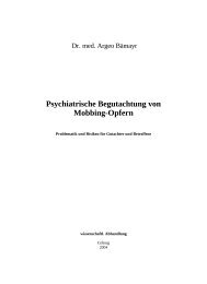 Psychiatrische Begutachtung von Mobbing-Opfern - baemayr.net