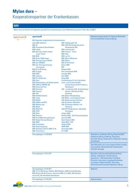 Mylan dura – Kooperationspartner der ... - Mylan dura GmbH