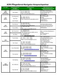 Aok Pflegedienst Navigator Ansprechpartner