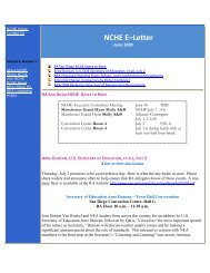 NCHE E–Letter - NEA