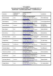 Liste der Ausbildungsapotheken 2012/2013 - D-CHAB