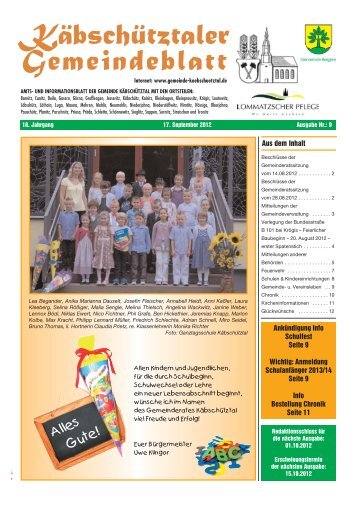 Käbschütztaler Gemeindeblatt - Gemeinde Käbschütztal