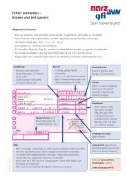 Fehler vermeiden – Kosten und Zeit sparen! - NARZ/AVN