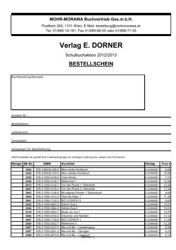 Verlag E. DORNER - bei Mohr Morawa Buchvertrieb GmbH