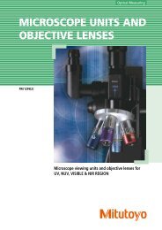 Microscope viewing units and objective lenses for UV ... - Mitutoyo