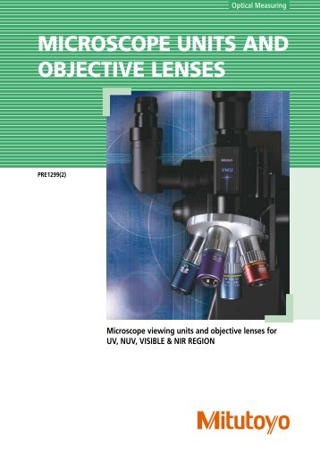 Microscope viewing units and objective lenses for UV ... - Mitutoyo