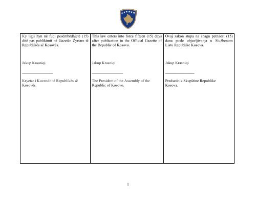 Republika e Kosovës - Zyra e Kryeministrit