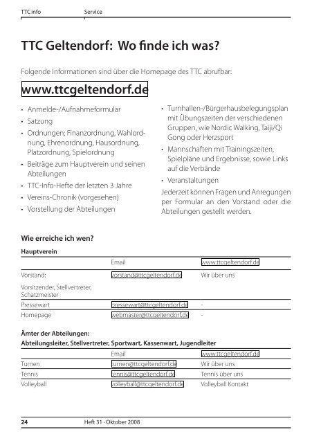 TTC info - TTC Geltendorf eV