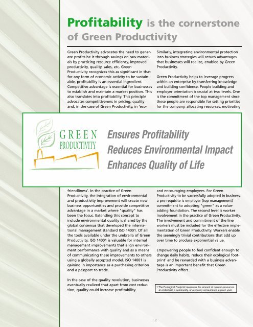 Green Productivity - E2 Management Corporation (E2M)