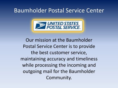 Baumholder Postal Service Center US Army Garrison Baumholder 