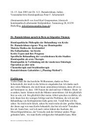 Ramakrishnan: Krebsbehandlung - Dr. med. Thomas Quak